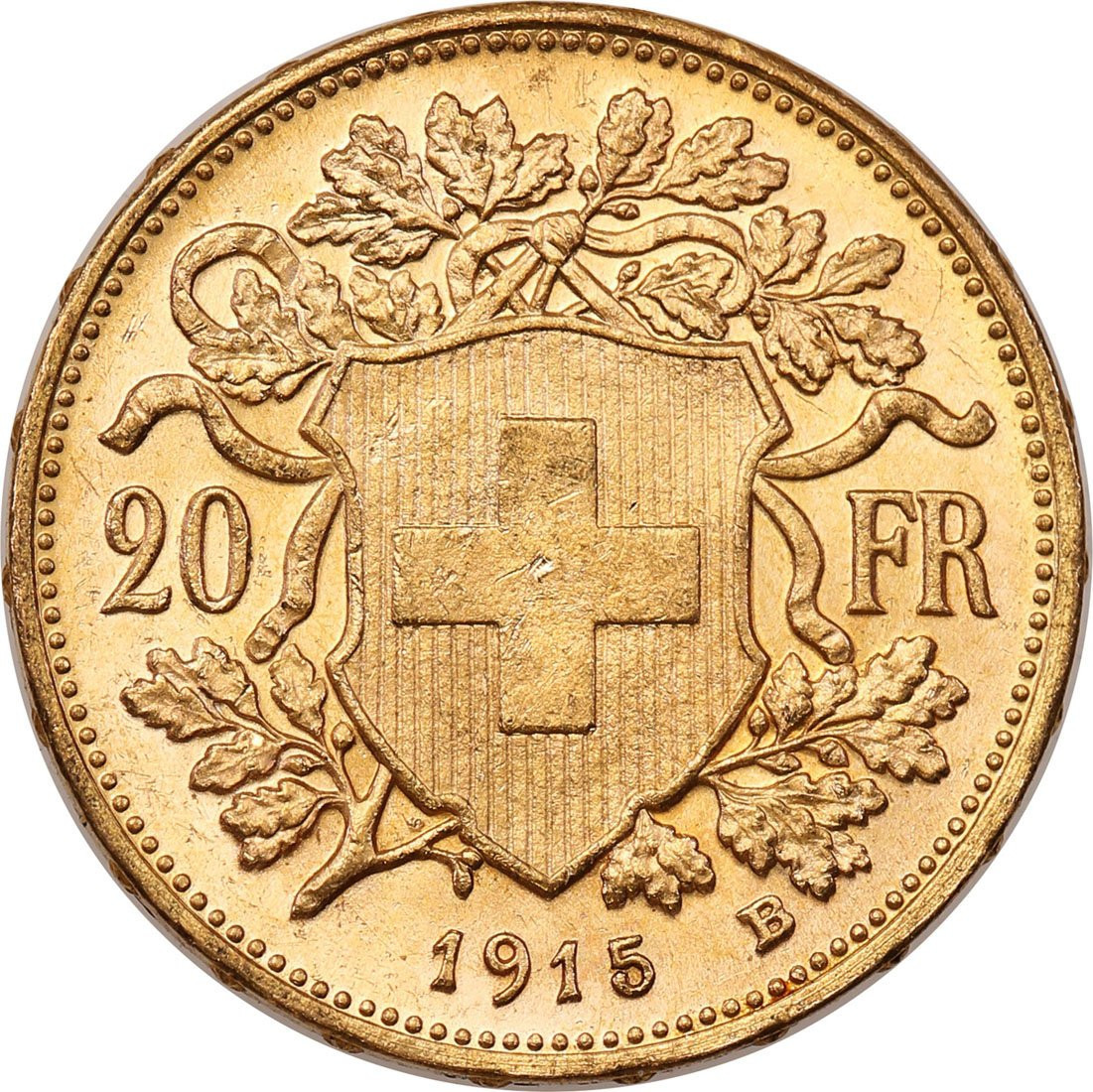 Szwajcaria Helvetia 20 franków 1915 st.1/1-